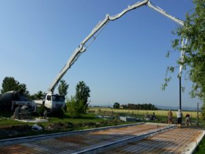 Getto della platea armata di fondazione 